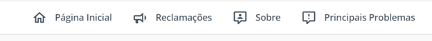 Printscreen do Menu Vertical do Reclame